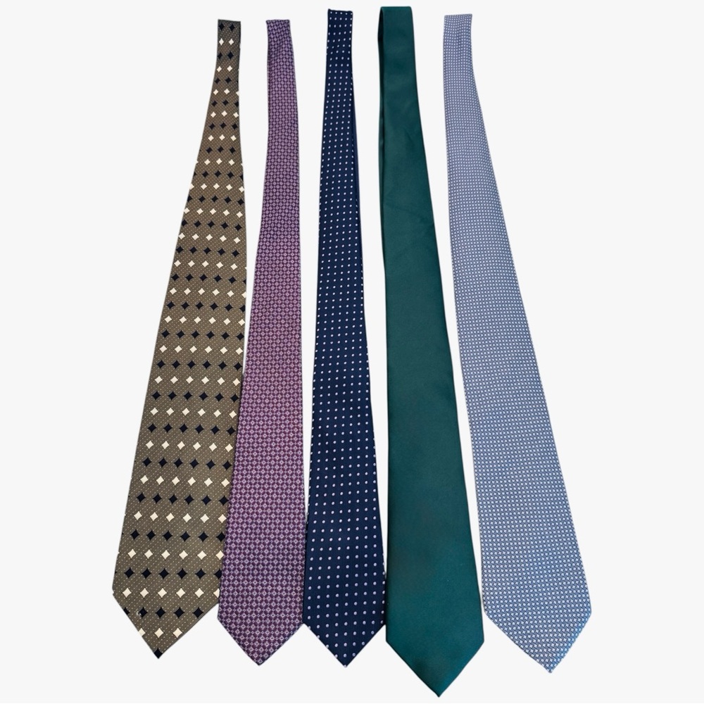 Lot of 5 100% Silk Men's Ties